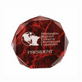 Red Marble Octagon Award (5")